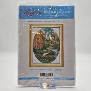 Maydear Four Seasons in Coast Cross Stitch Kit Pre-Printed Fabric